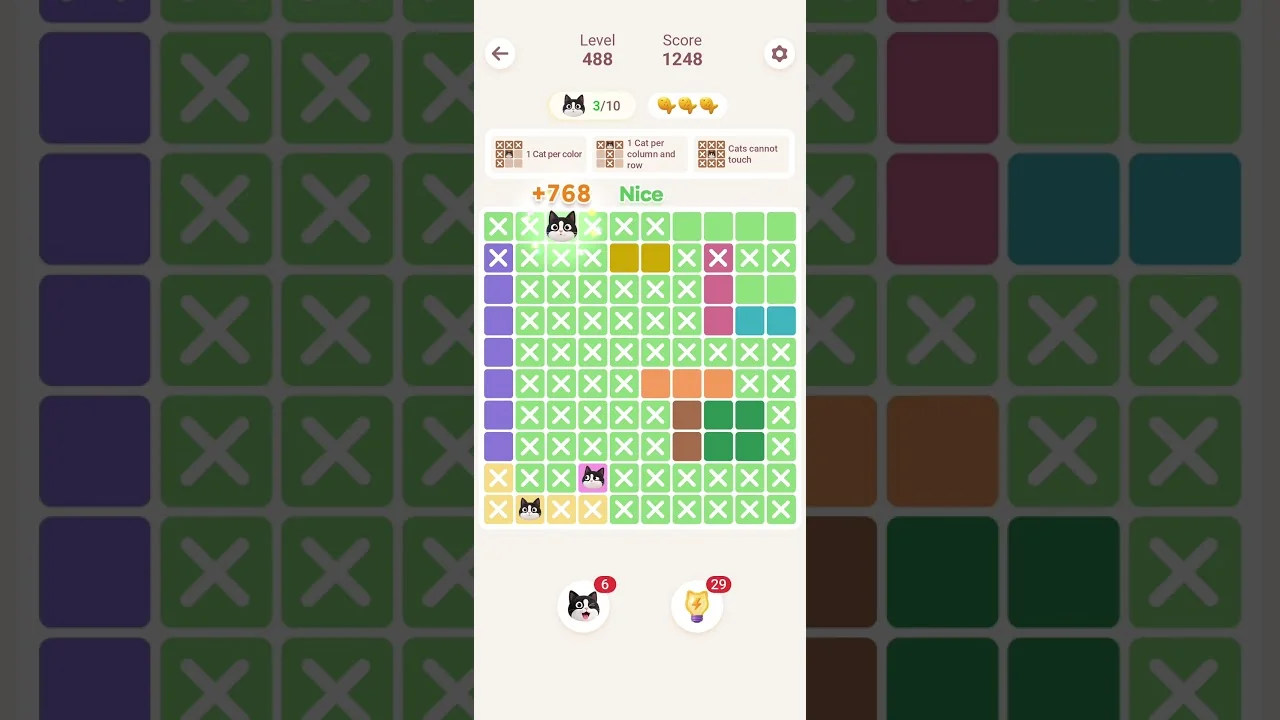 Meowdoku Level 488 board layout