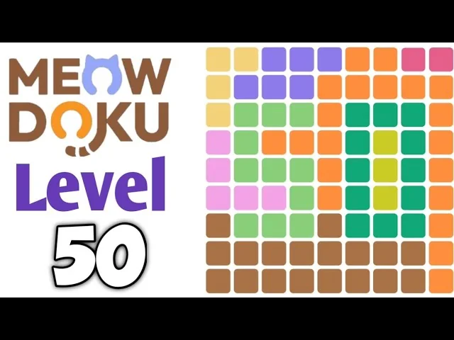 Meowdoku Level 50 board layout