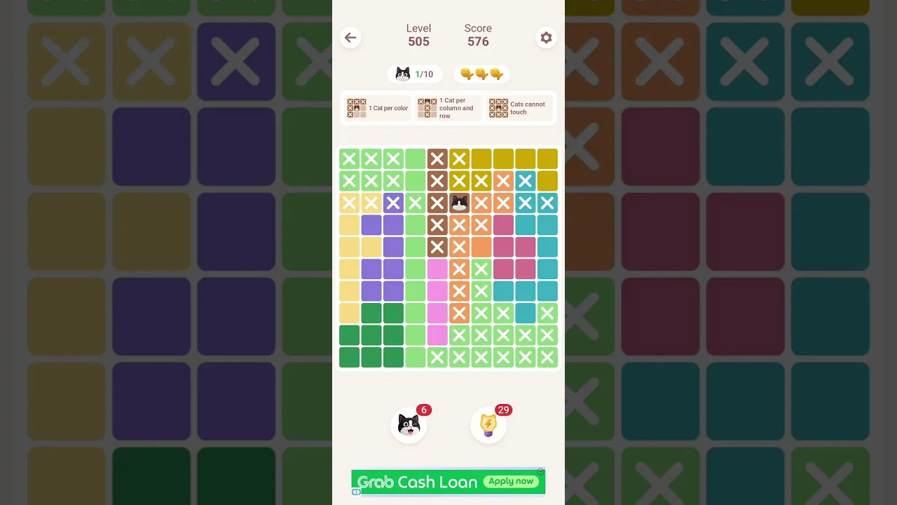 Meowdoku Level 505 board layout