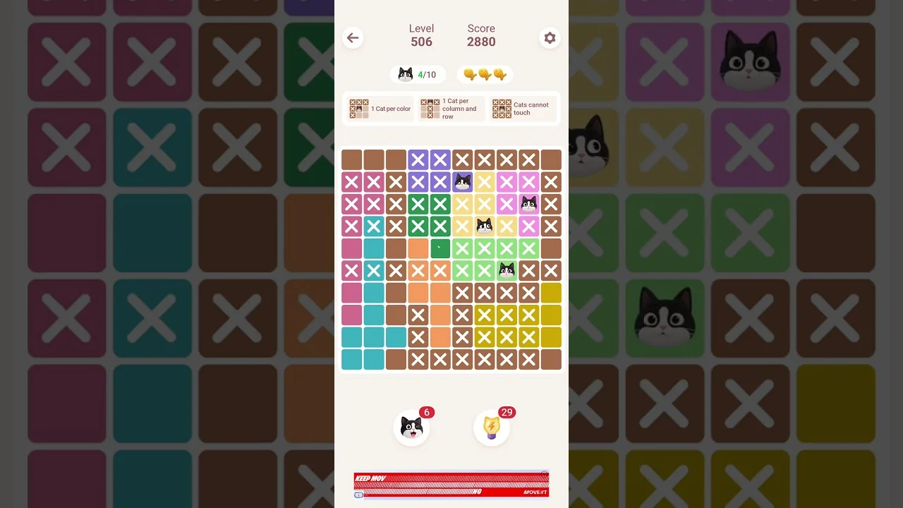 Meowdoku Level 506 board layout