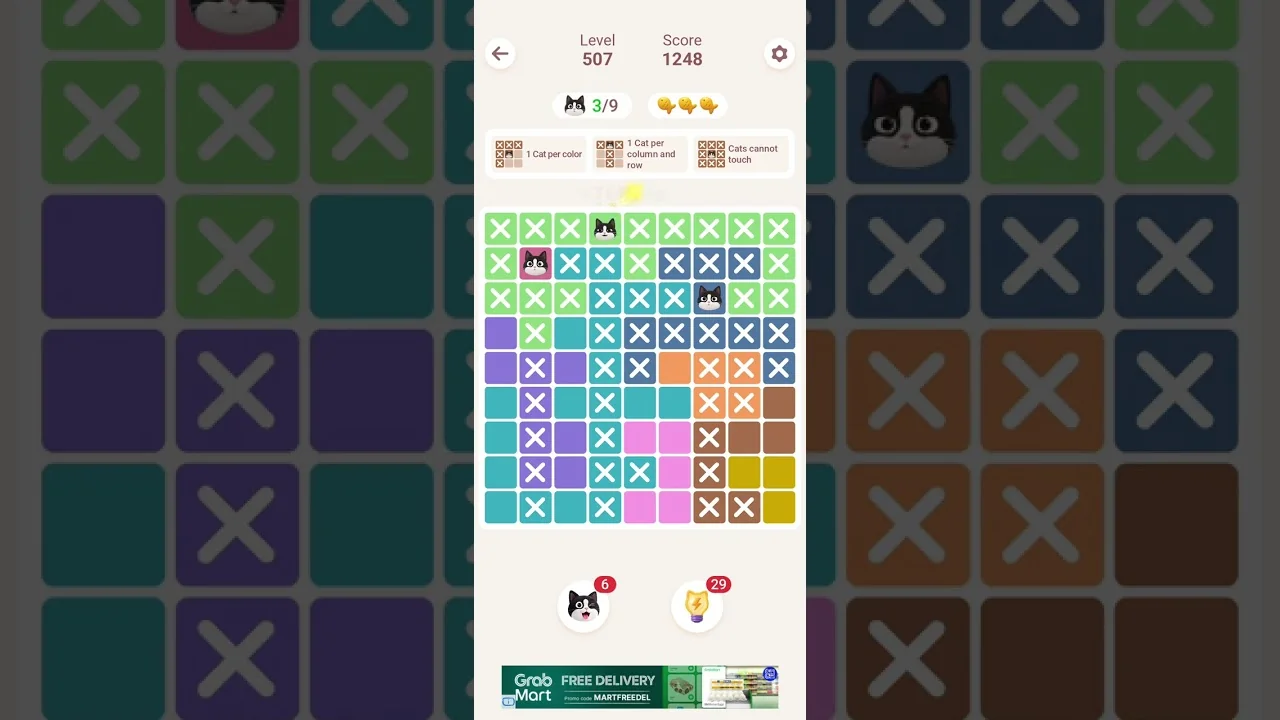 Meowdoku Level 507 board layout