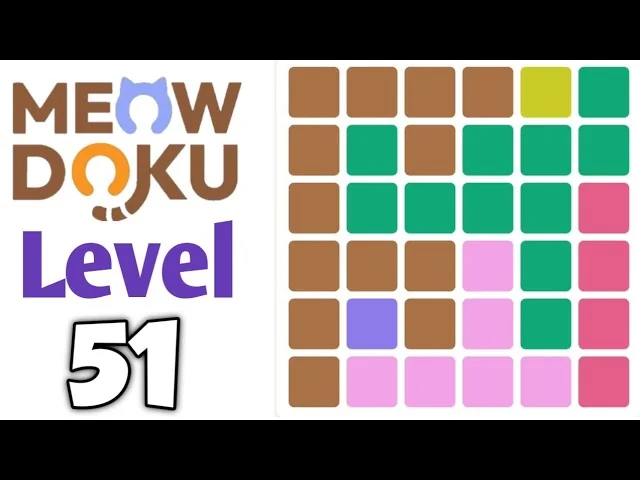 Meowdoku Level 51 board layout