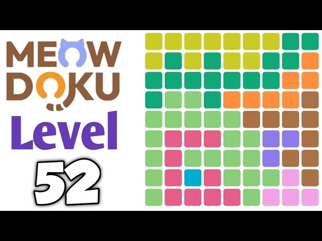 Meowdoku Level 52 board