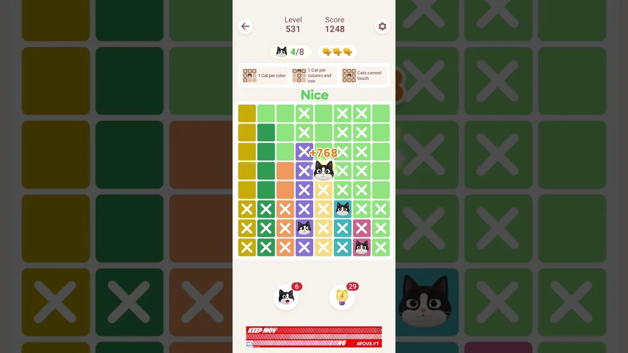 Meowdoku Level 531 board layout