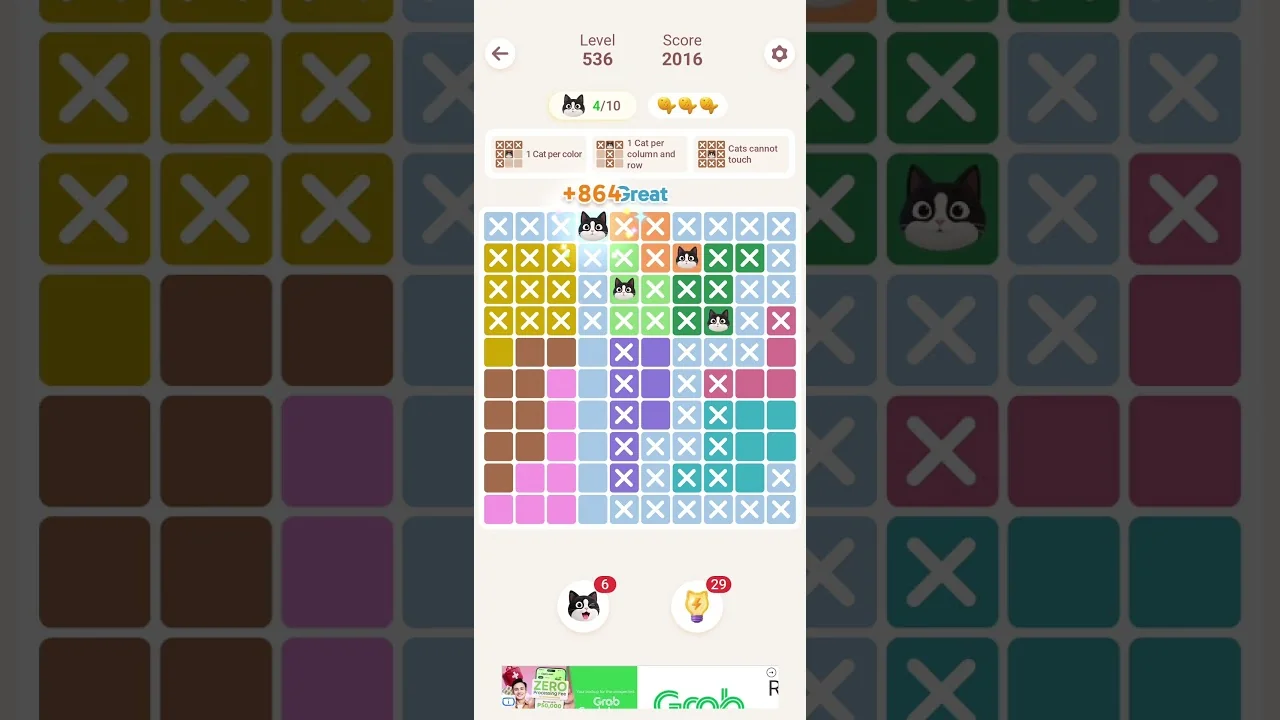Meowdoku Level 536 board layout