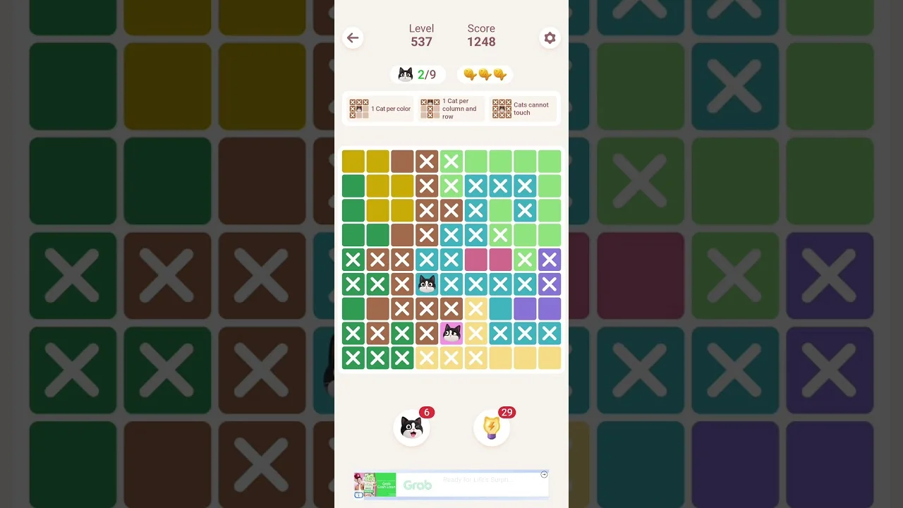 Meowdoku Level 537 board layout