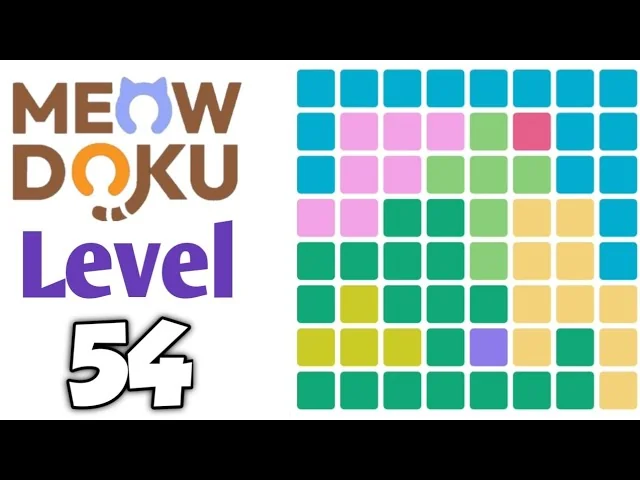 Meowdoku Level 54 board layout