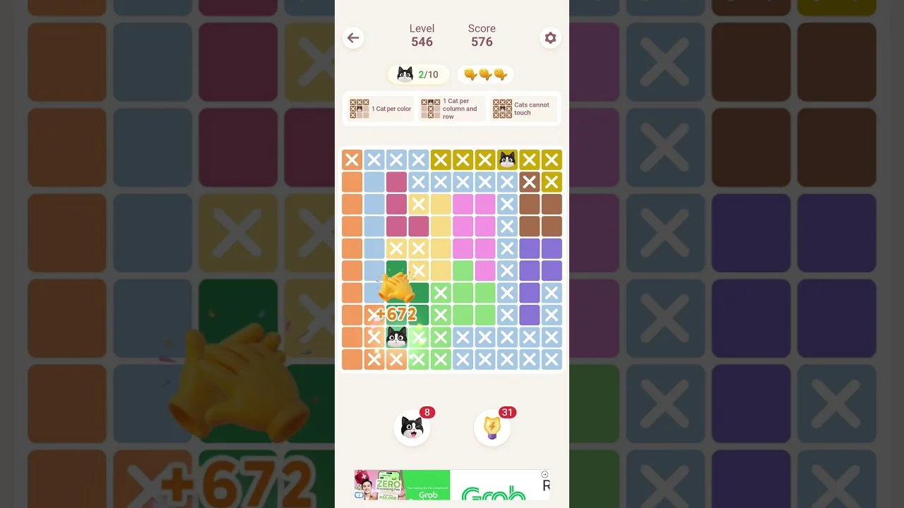Meowdoku Level 546 board layout