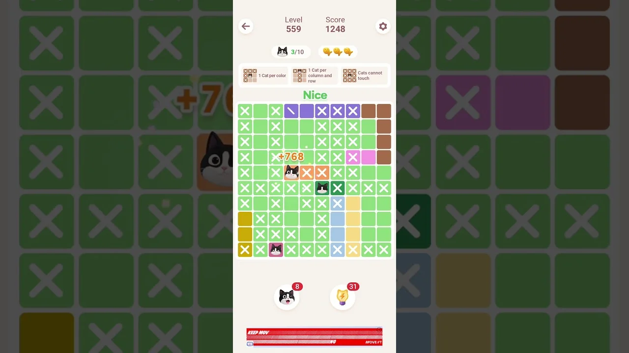 Meowdoku Level 559 board layout
