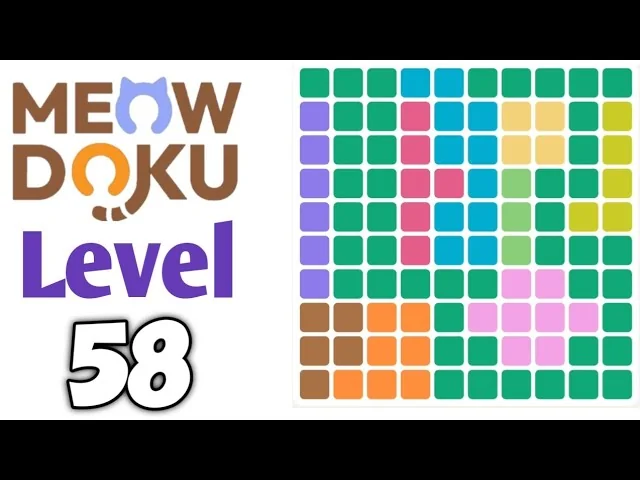Meowdoku Level 58 board layout