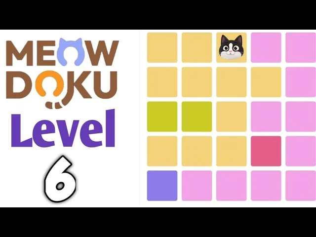 Meowdoku Level 6 board layout