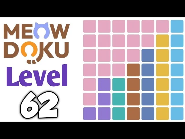 Meowdoku Level 62 board