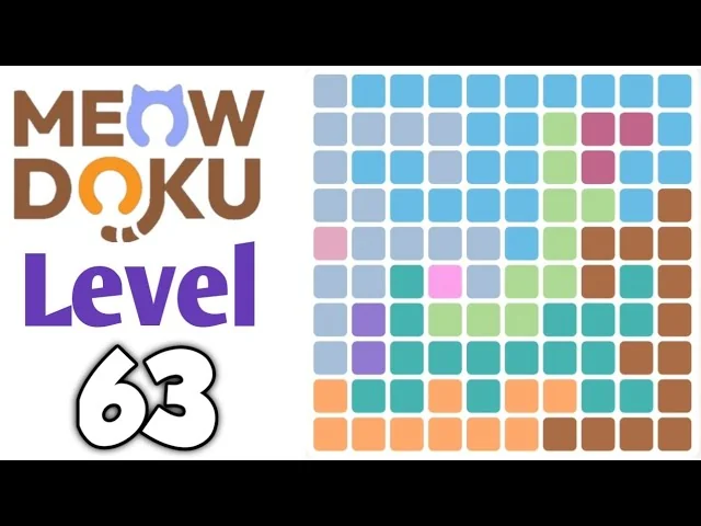Meowdoku Level 63 board