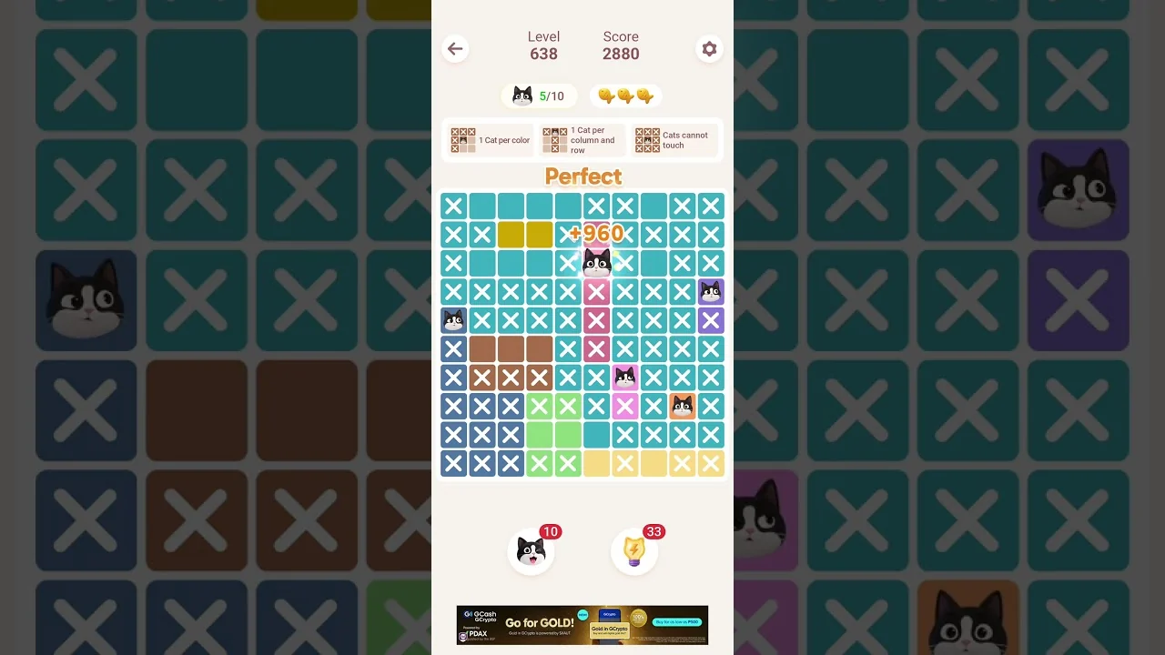 Meowdoku Level 638 board layout