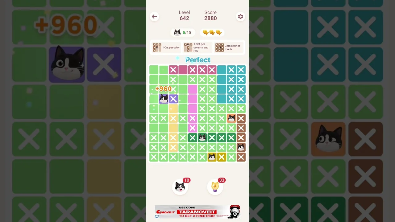 Meowdoku Level 642 board layout