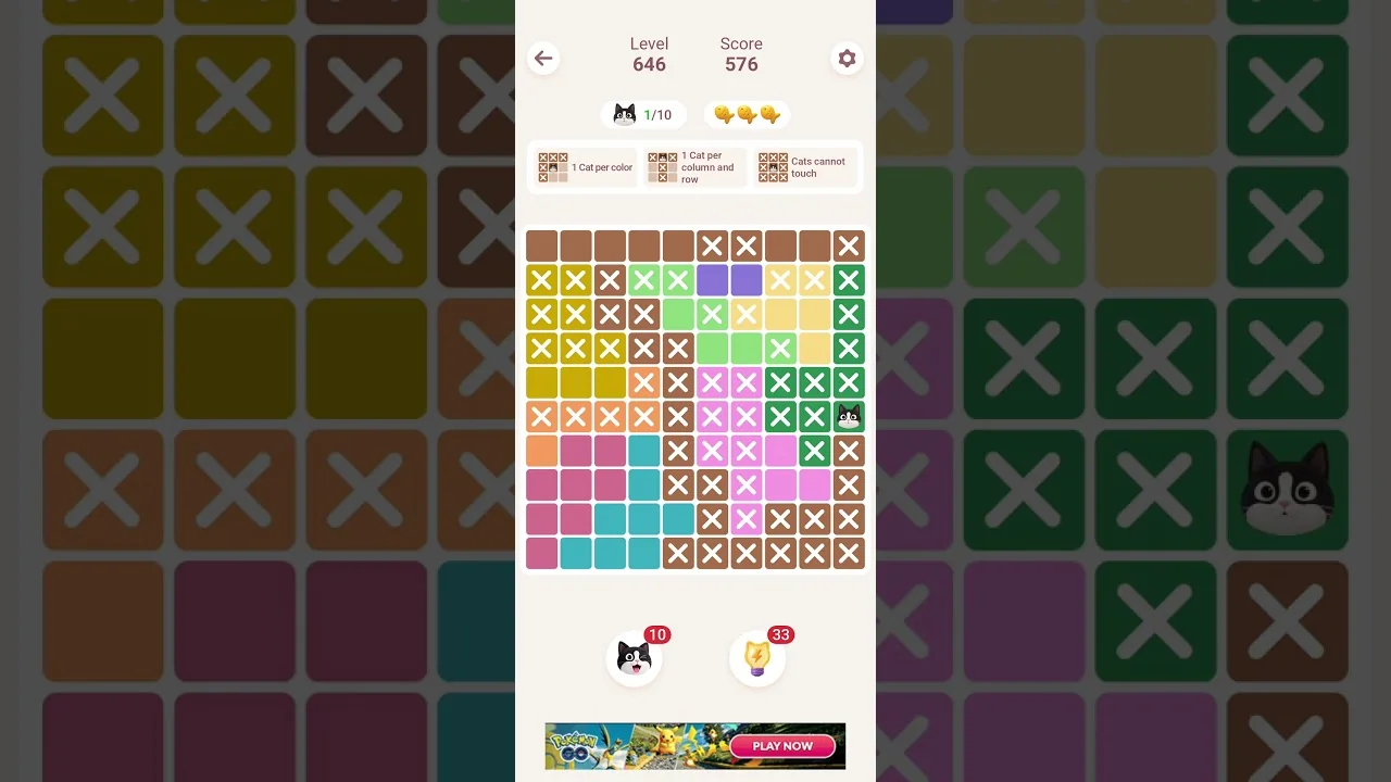 Meowdoku Level 646 board layout