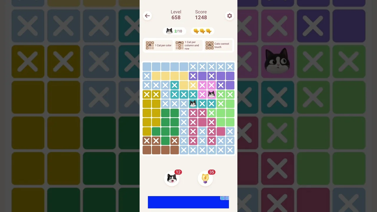 Meowdoku Level 658 board layout