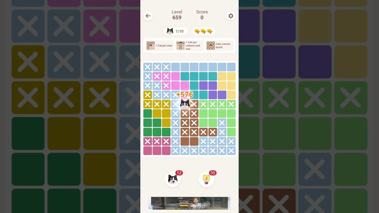 Meowdoku Level 659 board layout