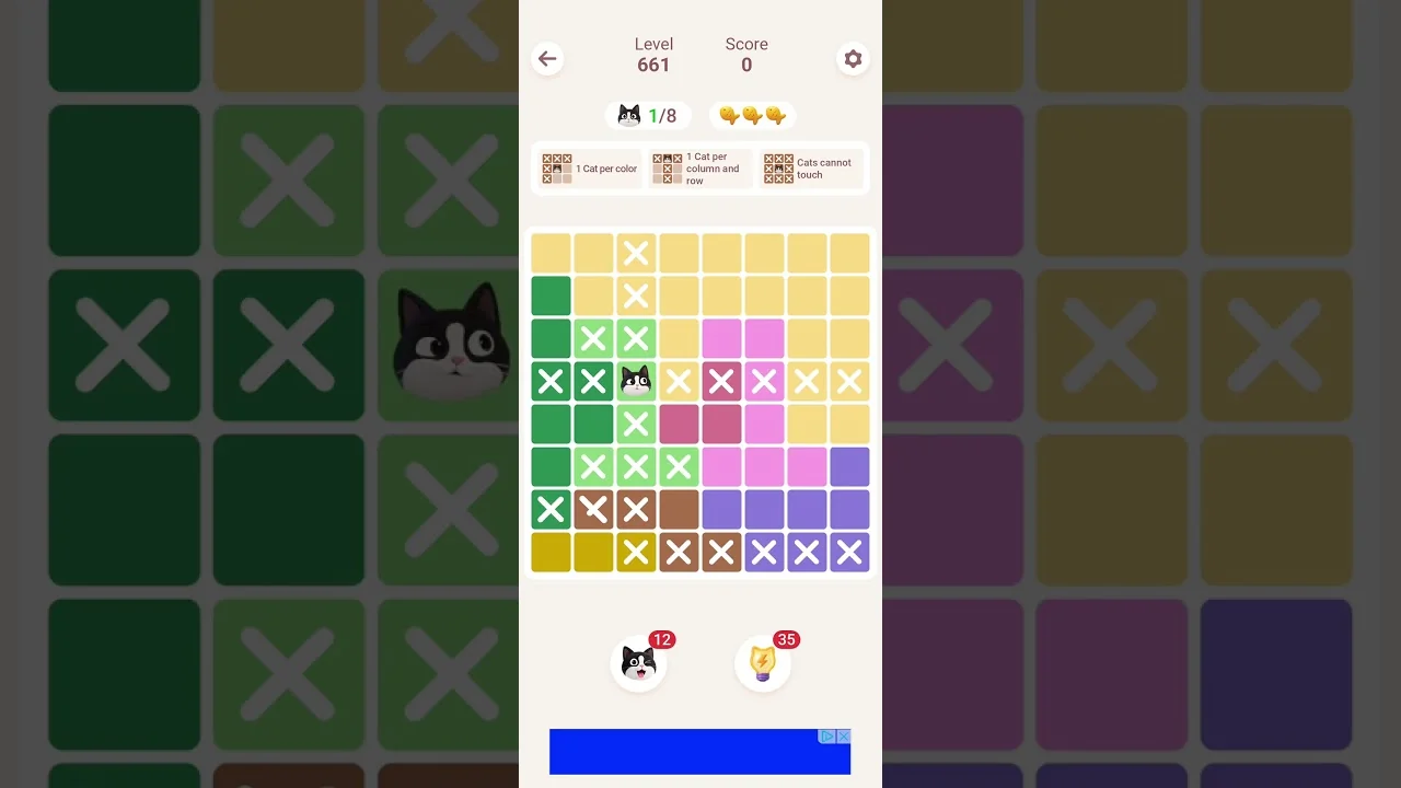 Meowdoku Level 661 board layout