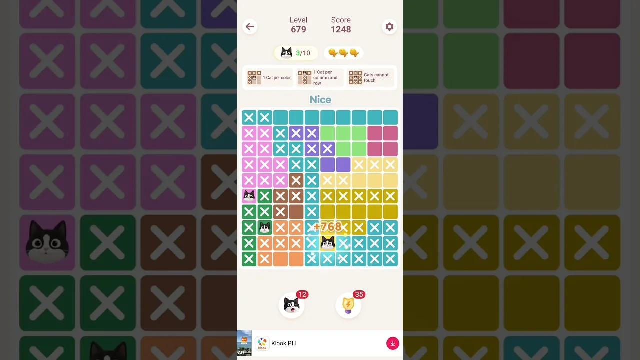 Meowdoku Level 679 board layout