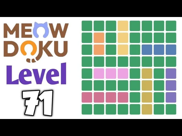 Meowdoku Level 71 board layout
