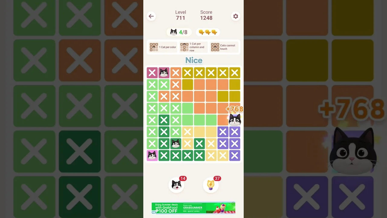 Meowdoku Level 711 board layout