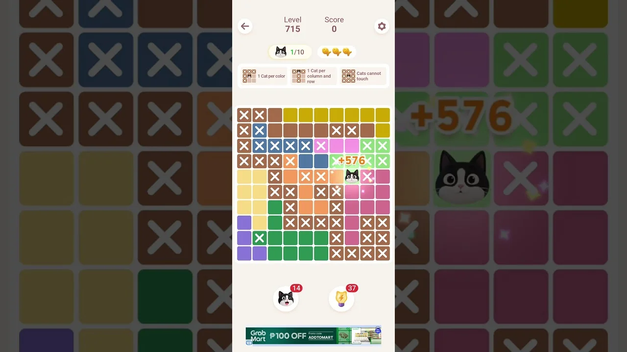 Meowdoku Level 715 board layout