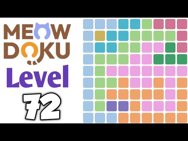 Meowdoku Level 72 board layout