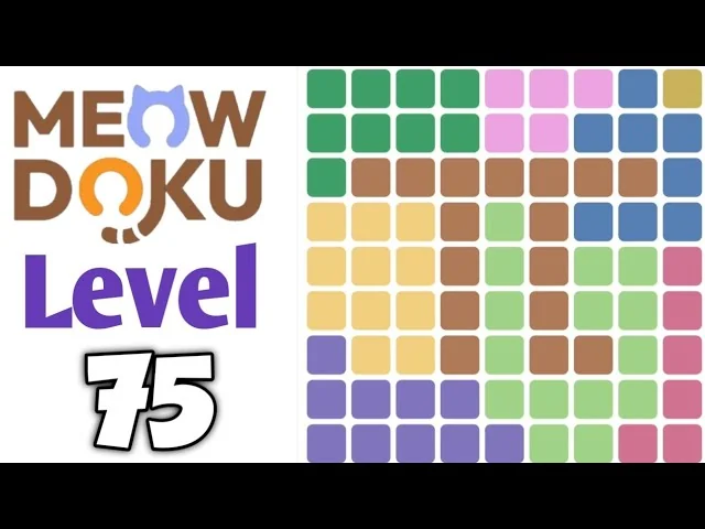 Meowdoku Level 75 board layout