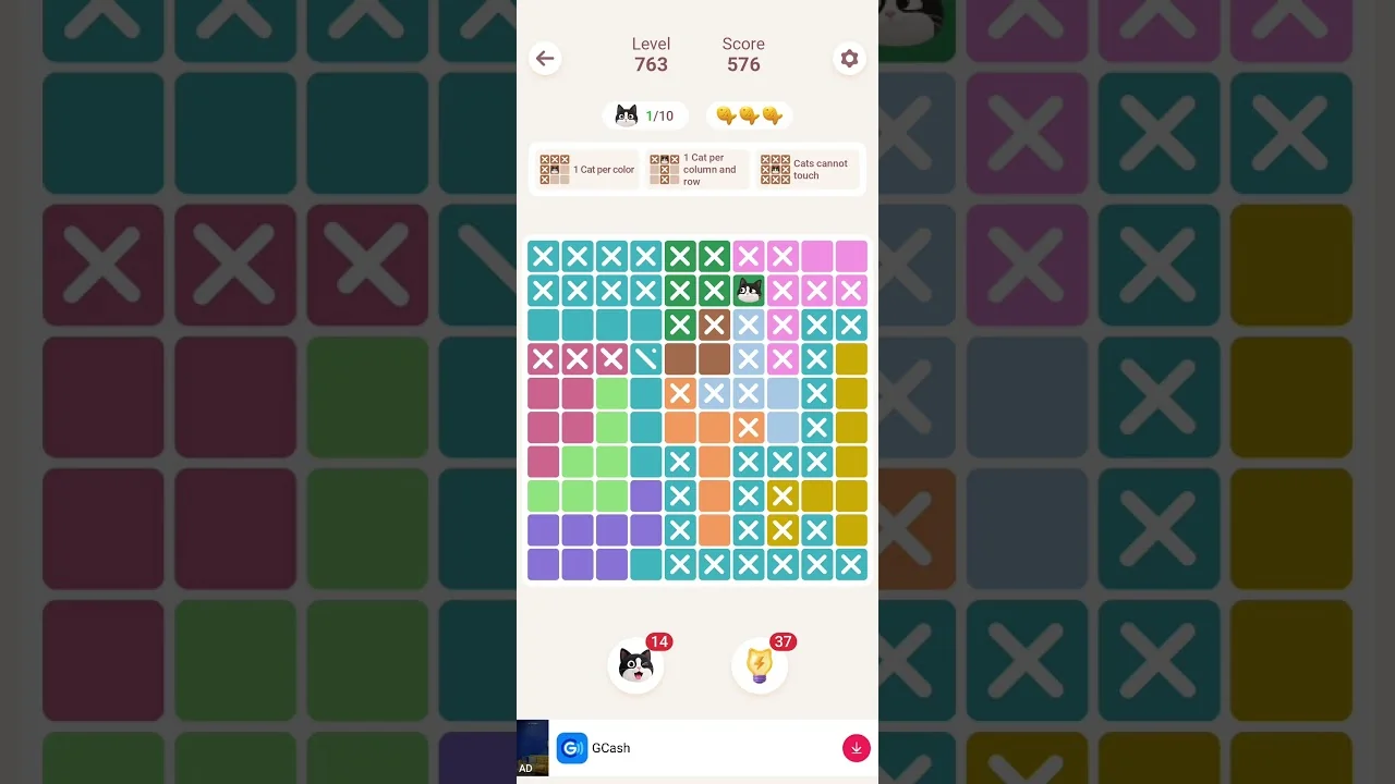 Meowdoku Level 763 board layout