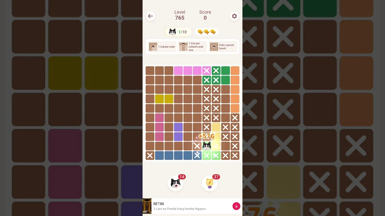 Meowdoku Level 765 board layout