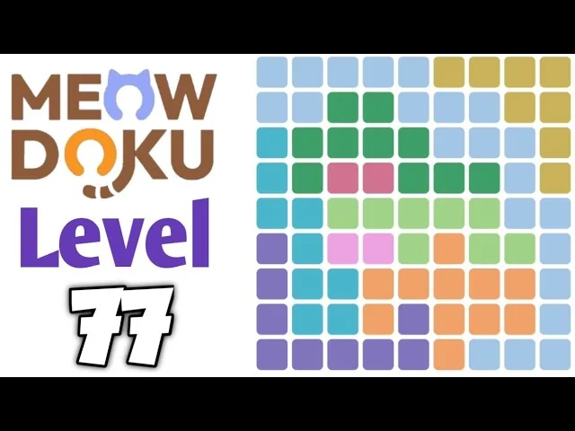Meowdoku Level 77 board layout