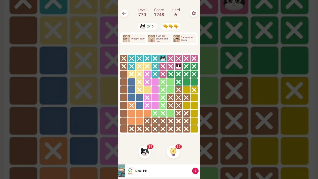 Meowdoku Level 770 board layout