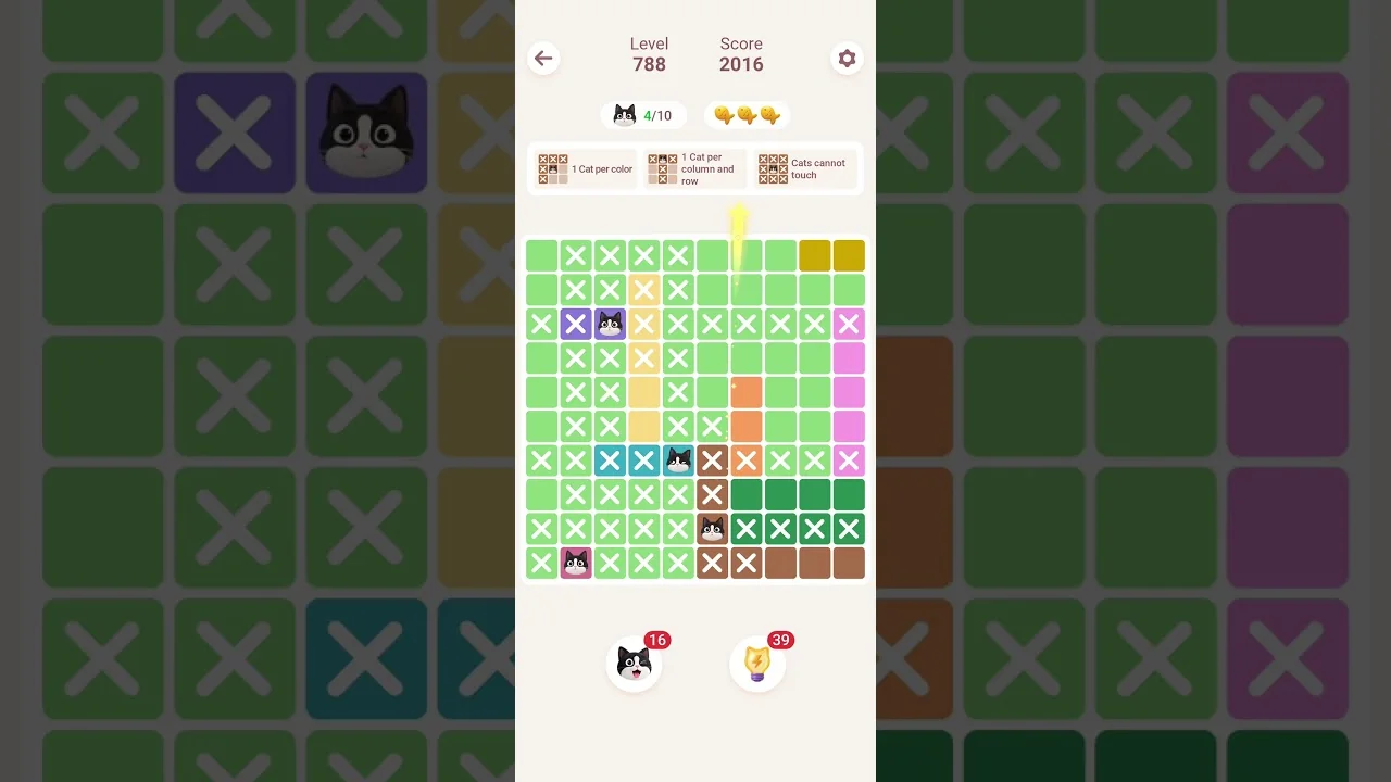 Meowdoku Level 788 board layout