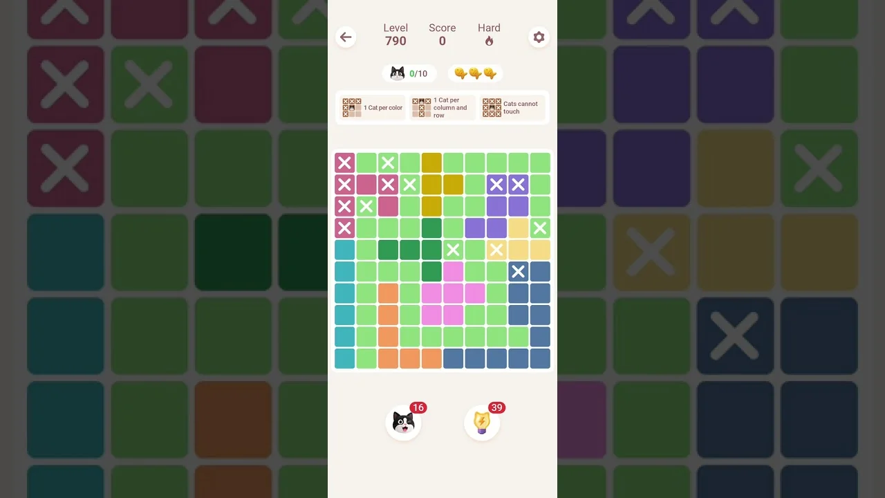Meowdoku Level 790 board layout