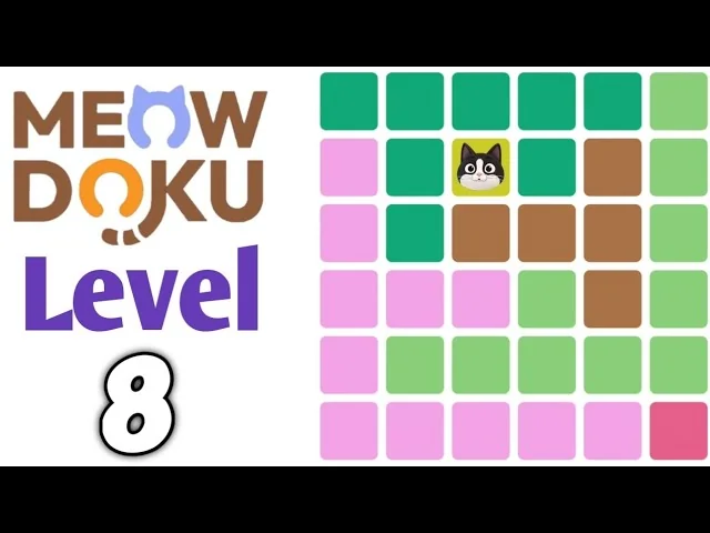 Meowdoku Level 8 board layout