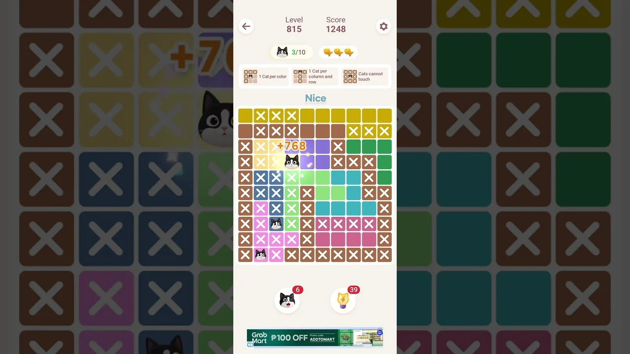 Meowdoku Level 815 board layout