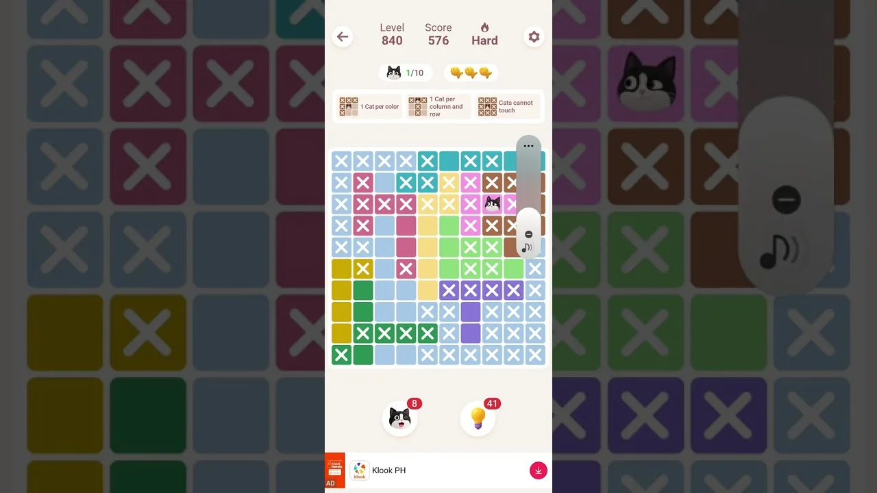 Meowdoku Level 840 board layout
