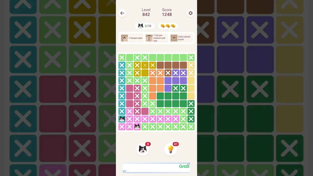 Meowdoku Level 842 board layout