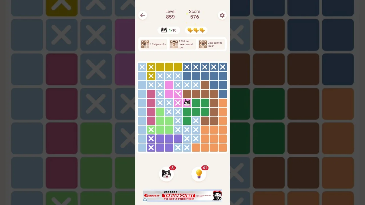 Meowdoku Level 859 board layout