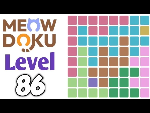 Meowdoku Level 86 board layout