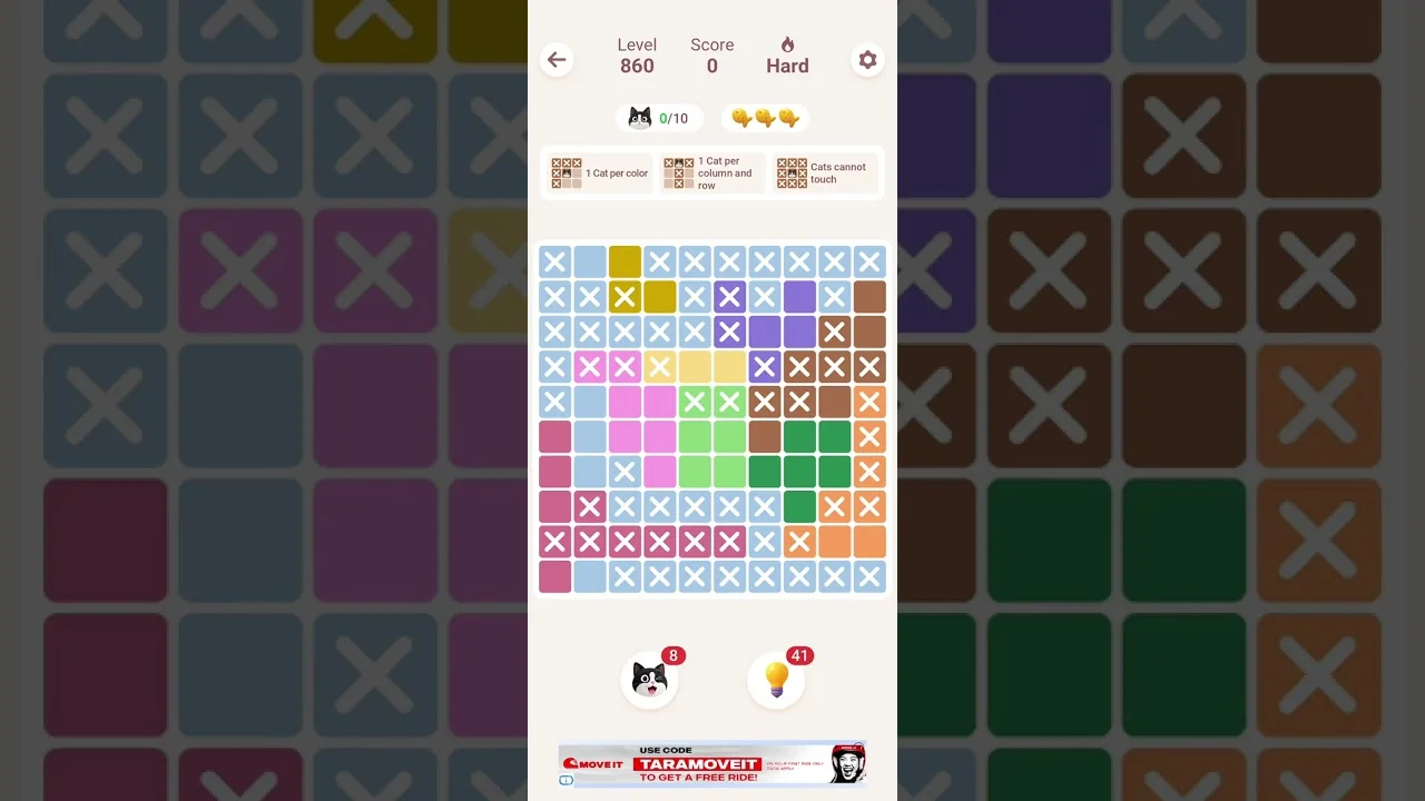 Meowdoku Level 860 board layout