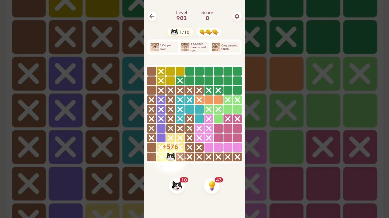 Meowdoku Level 902 board layout