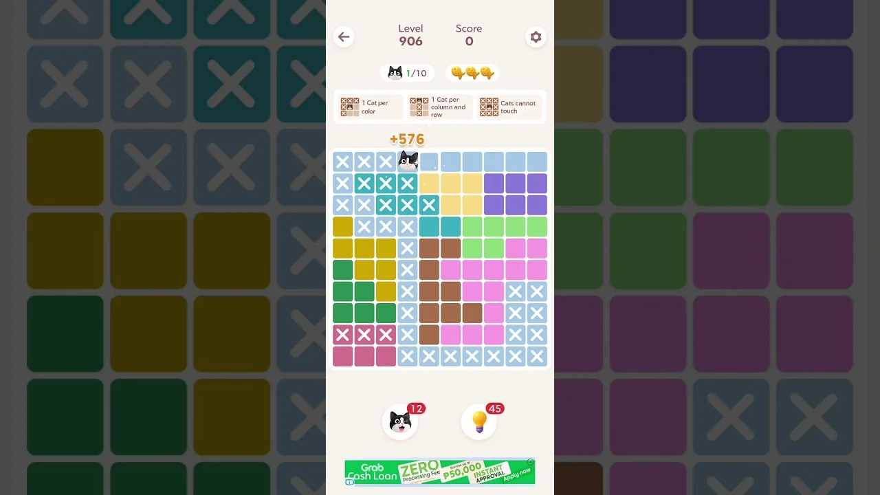Meowdoku Level 906 board layout