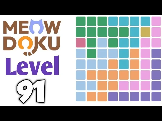Meowdoku Level 91 board layout