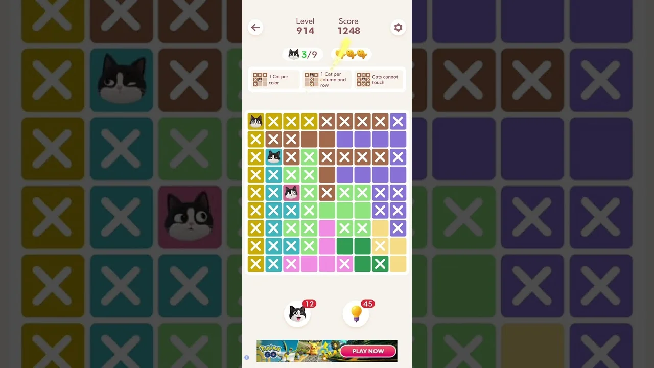 Meowdoku Level 914 board layout