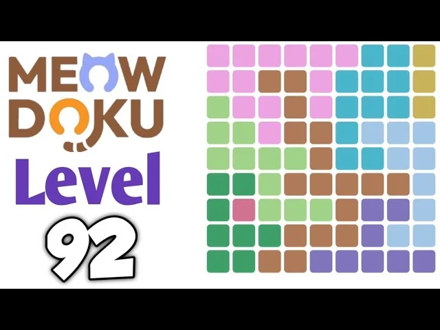 Meowdoku Level 92 board layout