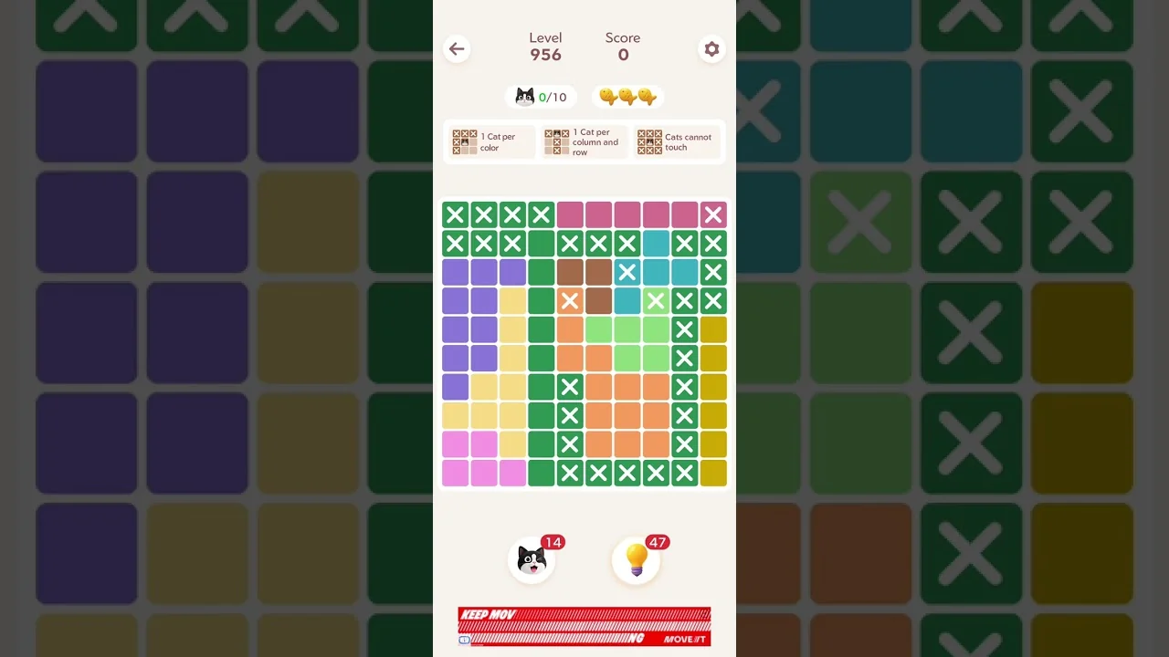 Meowdoku Level 956 board layout