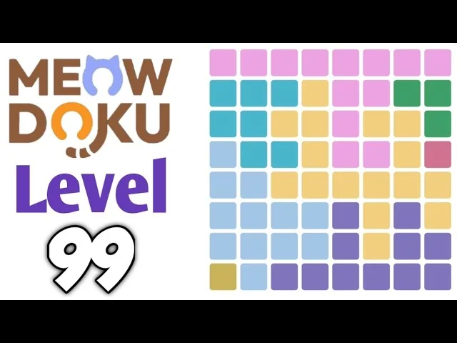 Meowdoku Level 99 board layout