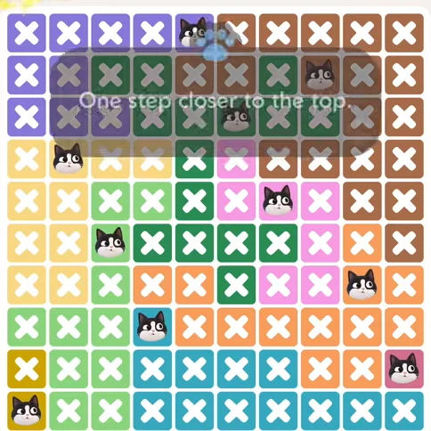 Meowdoku Level 1138 solved board with every cat placed